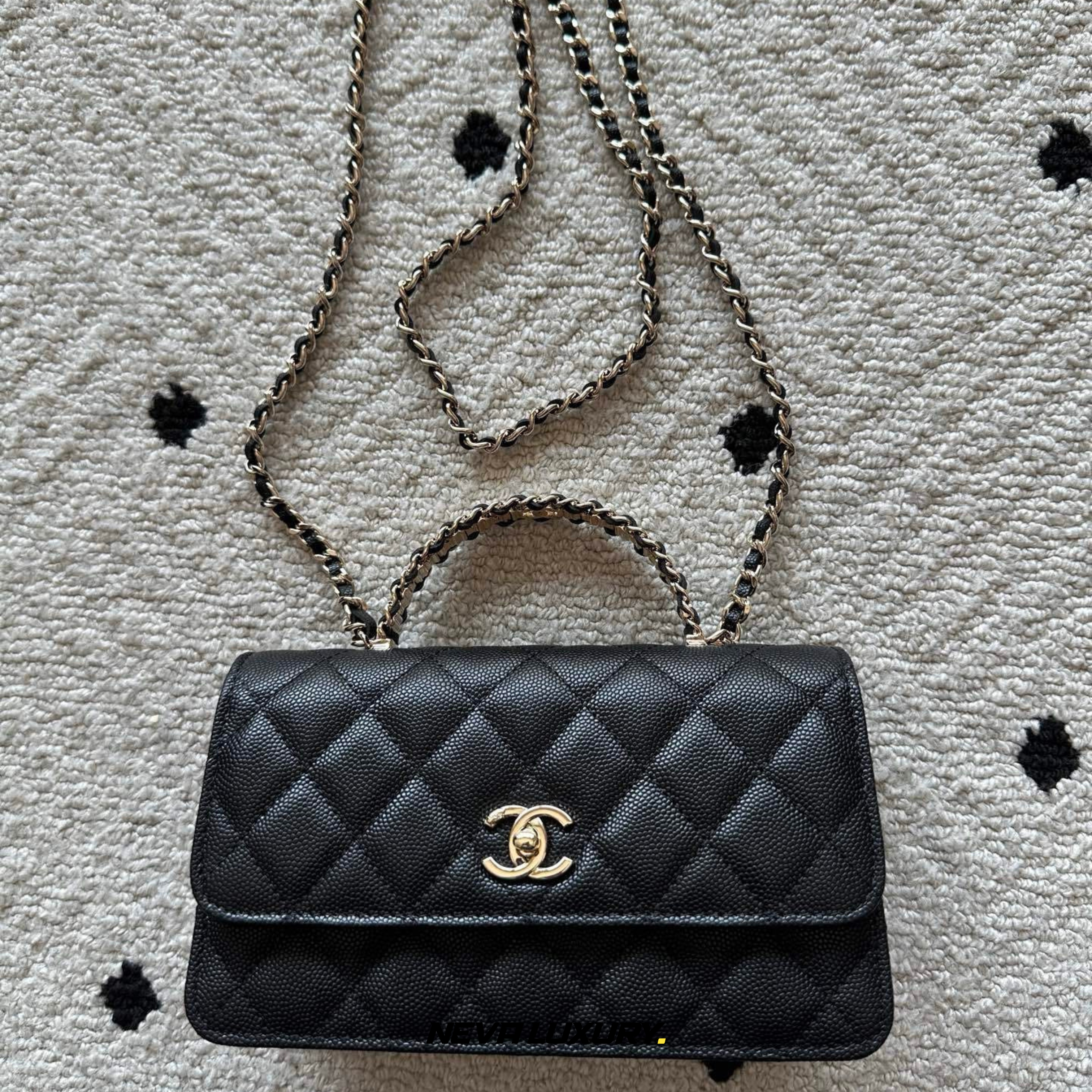 Sac WOC Cuir Caviar Noir Accastillage