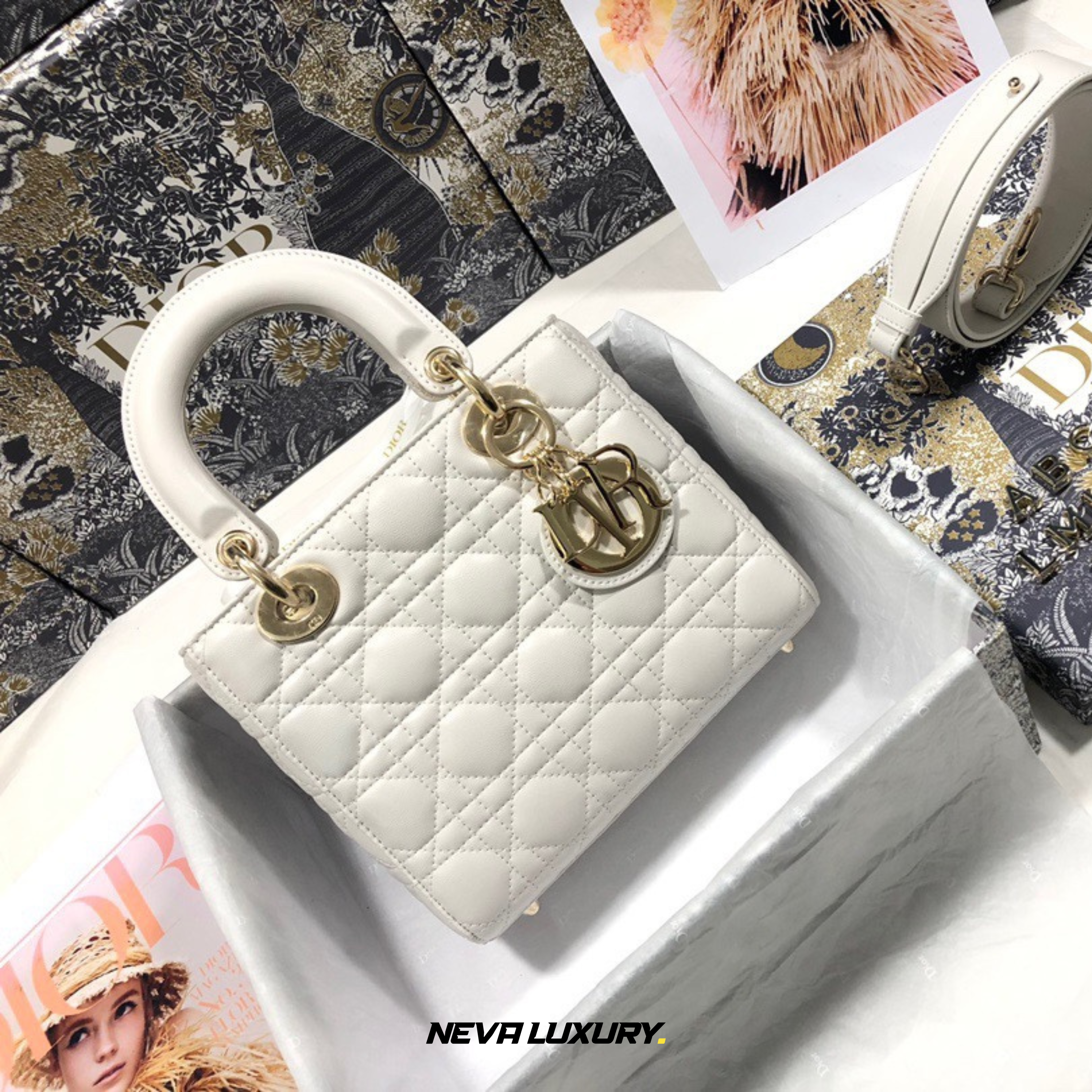 Sac Lady Dior Mini à chaîne Cuir