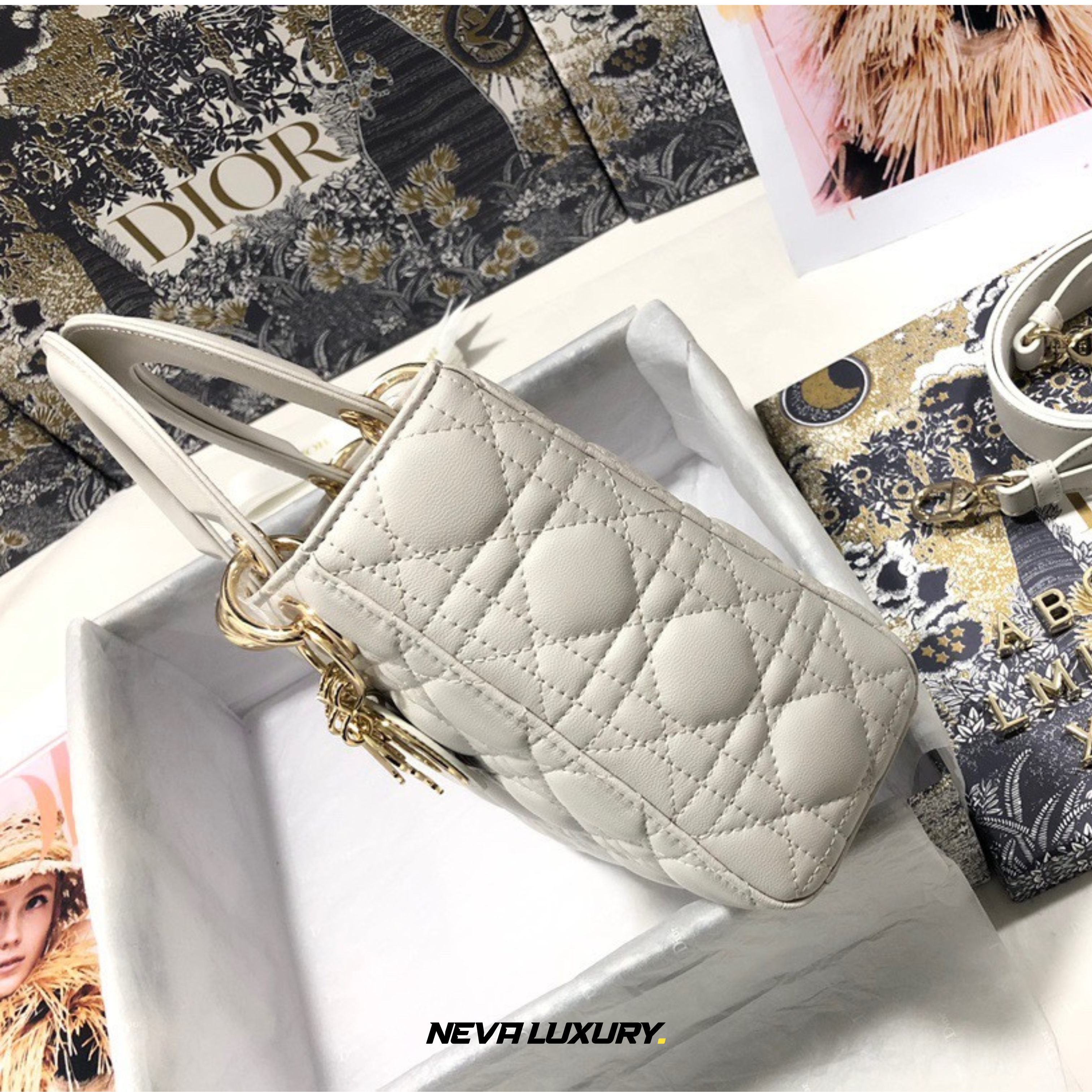 Sac Lady Dior Mini à chaîne Cuir