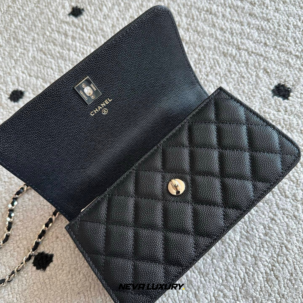 Sac WOC Cuir Caviar Noir Accastillage