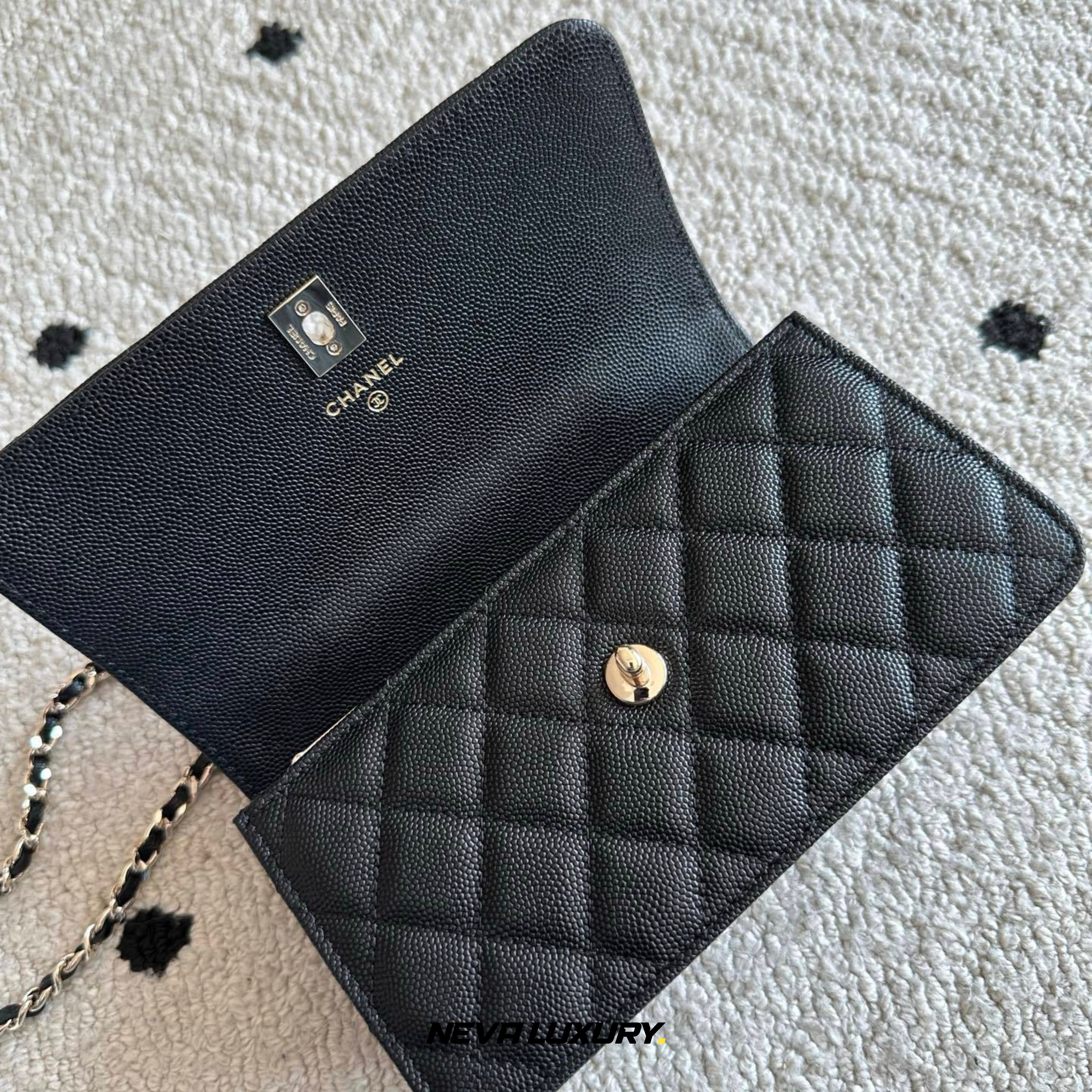 Sac WOC Cuir Caviar Noir Accastillage