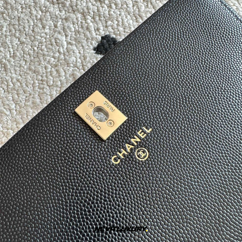 Sac WOC Cuir Caviar Noir Accastillage