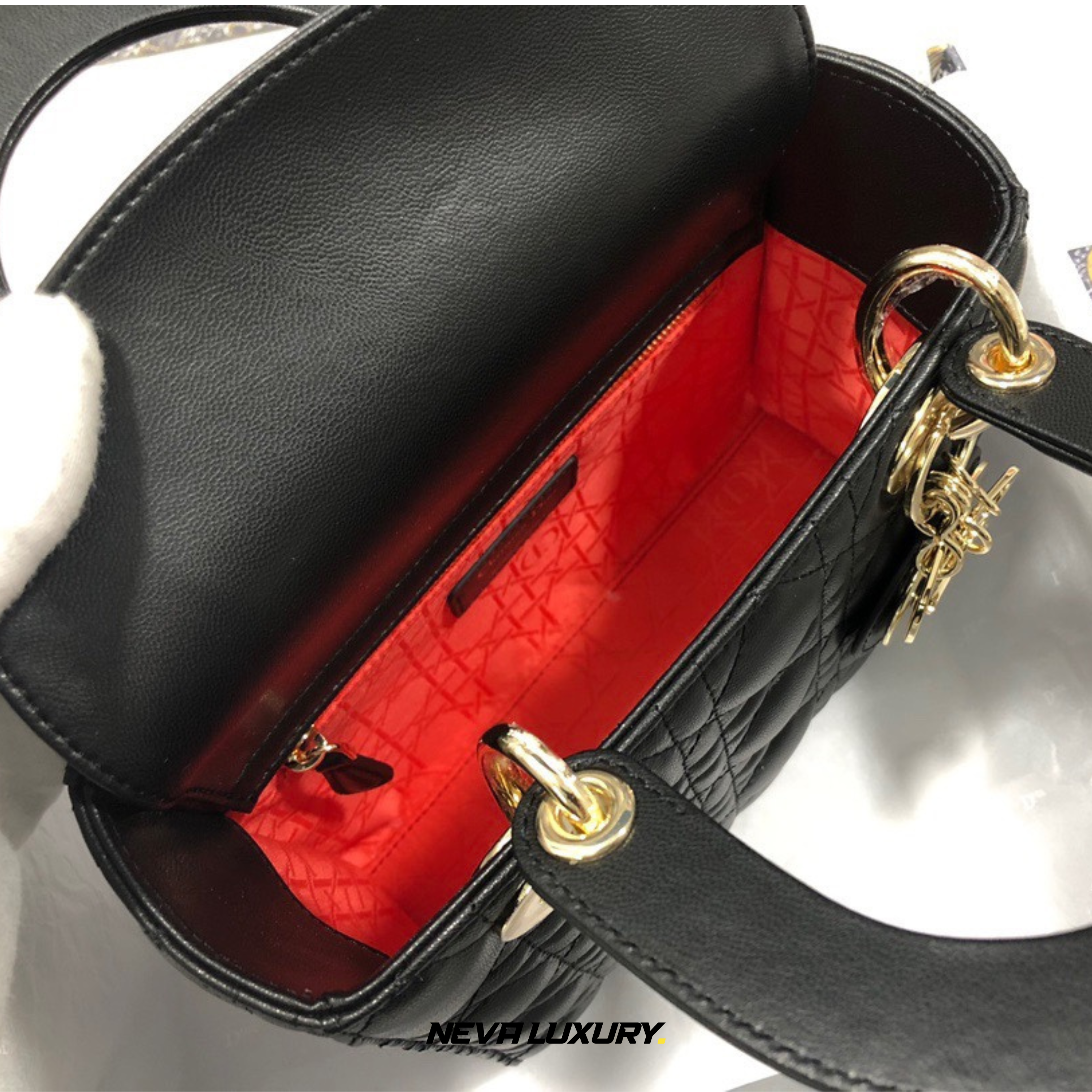 Sac Lady Dior Mini à chaîne Cuir