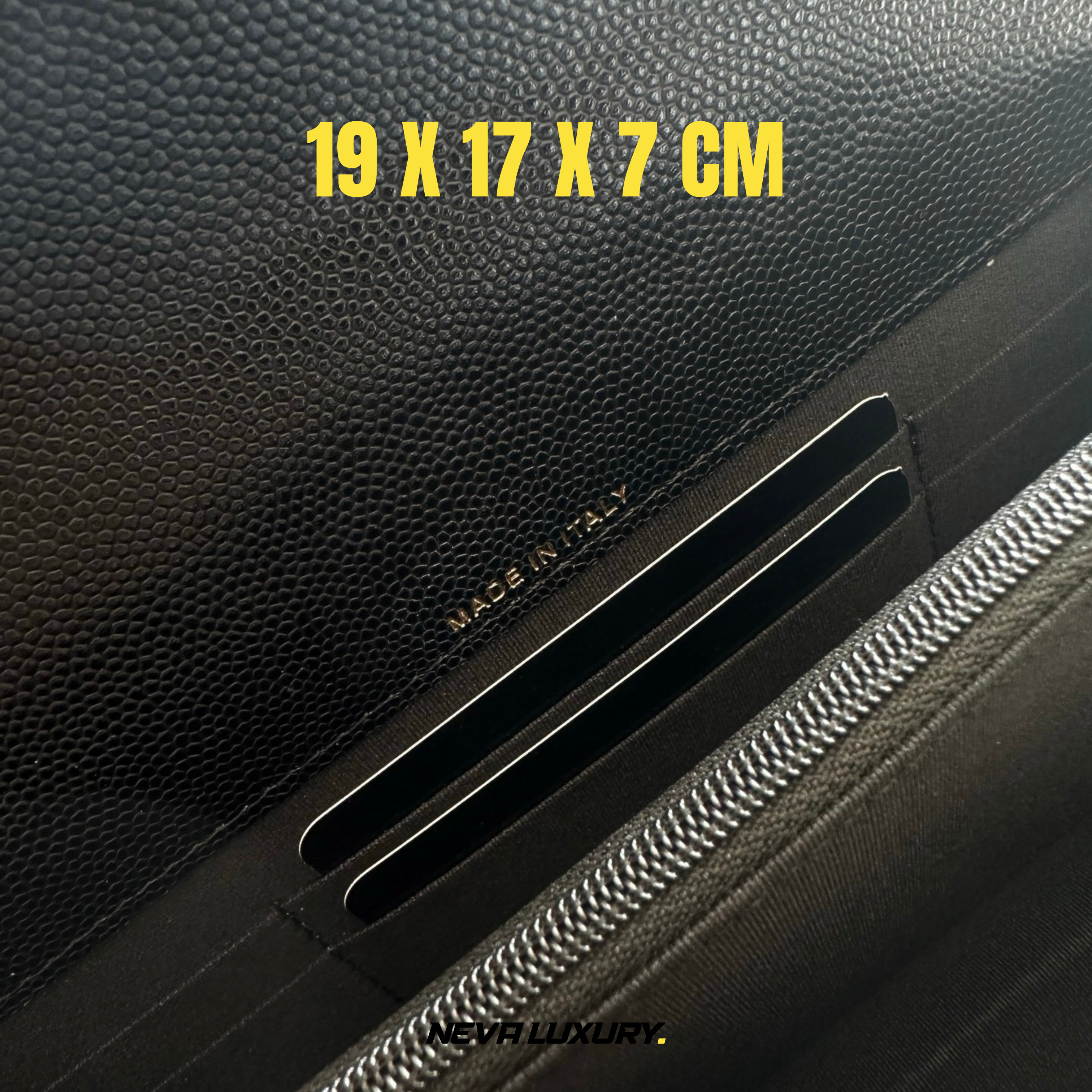 Sac WOC Cuir Caviar Noir Accastillage